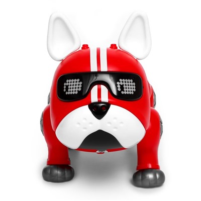 Робот собака «Дюк» IQ BOT, интерактивный: световые и звуковые эффекты, на батарейках, красный