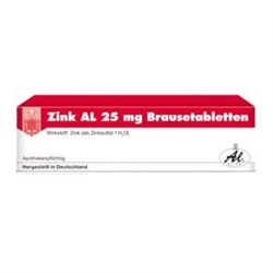 ZINK AL 25 mg Brausetabletten (40 шт.) Цинк АЛ Шипучие таблетки 40 шт.