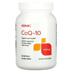 GNC, CoQ-10, 400 мг, 60 мягких таблеток