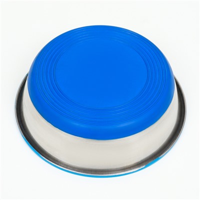 Миска утяжеленная цветная, с силиконовым основанием, 300 мл, синяя