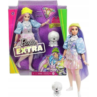 Кукла Barbie EXTRA, с модными аксессуарами и фигуркой питомца, МИКС