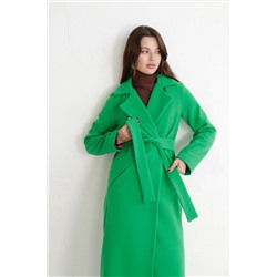 8002 Удлинённое пальто Hilton зелёное (остаток: 42, 44, 46)