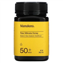 Manukora, Сырой мед манука, 50+ MGO, 500 г (1,1 фунта)