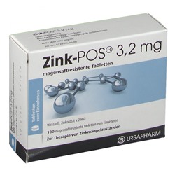 Zink-POS (Цинк-пос) 3,2 mg magensaftresistente Tabletten 100 шт