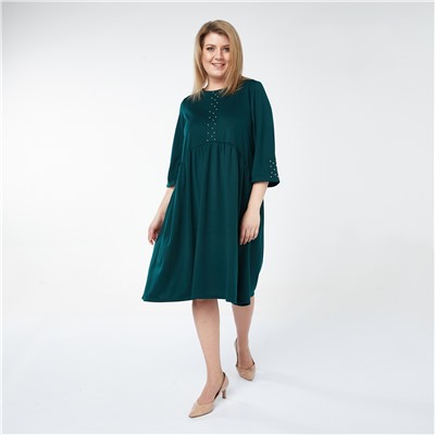 Платье, текстиль, зеленый