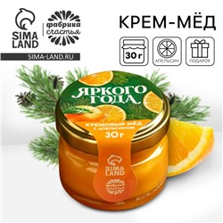 Крем-мёд «Яркого года», вкус: апельсин, 30 г.