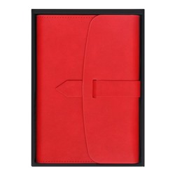 Ежедневник недатированный А5, 136 листов SENATE, обложка искусственная кожа, магнитный хлястик, сменный блок, красный