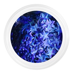 Patrisa Nail, Камифубуки «Звездочки 3D» синий голография №К125, 5гр