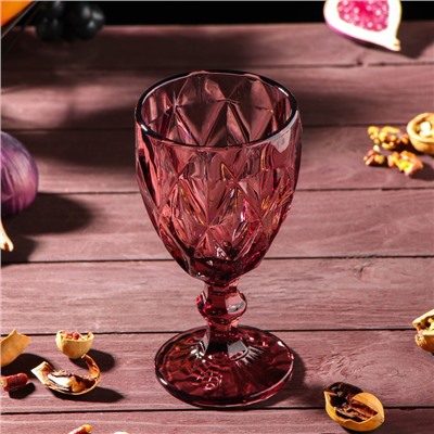 Набор для напитков из стекла «Круиз», 7 предметов: кувшин 1,1 л, 6 бокалов 300 мл, цвет розовый