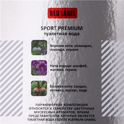 Туалетная вода мужская Sport Premium, 100 мл (по мотивам Egoiste Platinum (Chanel)