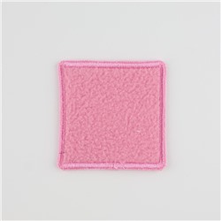 Термоаппликация «Квадрат», флисовая, 5 × 5 см, цвет розовый