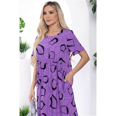 Платье Цветы лета фиолетовое П10215