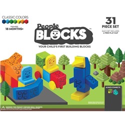 Набор кубиков People Blocks, с игровым ковриком