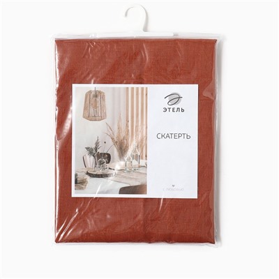 Скатерть Этель Linen collection brown 145х110см, 100%лён 210 г/м2