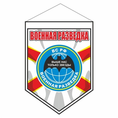 Вымпел-щит "Военная разведка", 80 х 110 мм, пластик, двусторонний