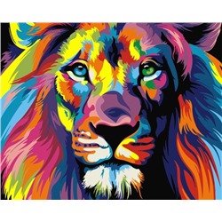 Картина по номерам 40х50 - Радужный лев