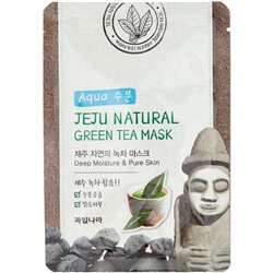 Маска на тканевой основе для лица успокаивающая Jeju Nature's Green Tea Mask 20 мл