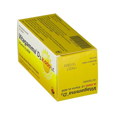 Vitagamma (Витагамма) D3 2.000 I.E. Vitamin D3 NEM 100 шт