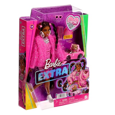 Кукла Barbie EXTRA, с модными аксессуарами и фигуркой питомца, МИКС