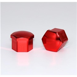 Комплект пластиковых колпачков hex21, 20 шт + пинцет, RED, JN-9966