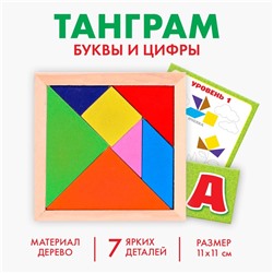 Головоломка «Танграм», буквы и цифры