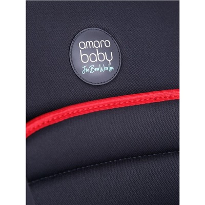 Автокресло детское AmaroBaby Safety, группа 0+/1 (0-18 кг), цвет чёрный/красный