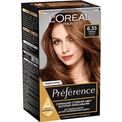 Краска для волос L'Oreal Preference Recital «Гавана», тон 6.35, светлый янтарь