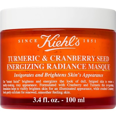 Kiehl's Peeling & Mask Маска для лица Turmeric & Cranberry Seed Energizing Radiance  Masque Маска для лица, 100 мл